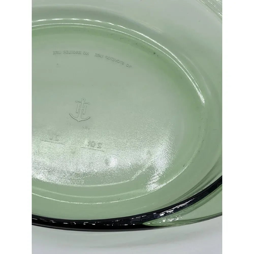 Anchor Hocking Emerald Green 2 Qt Oval Glass Baking Casserole Dish 10.5”